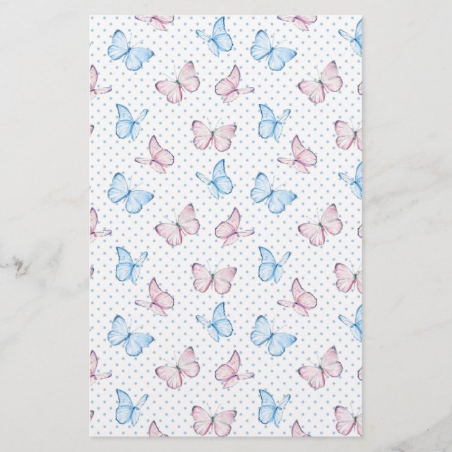 Papeterie watercolor butterfly (Devant)