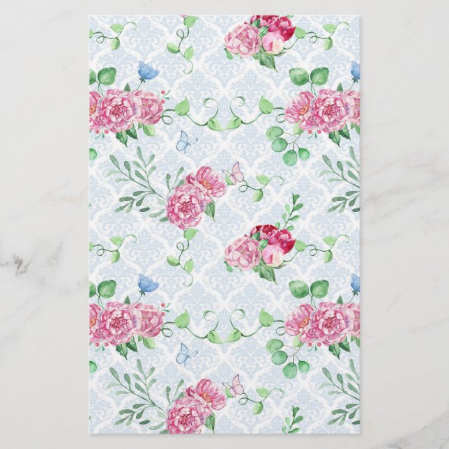 Papeterie watercolor peony (Devant)