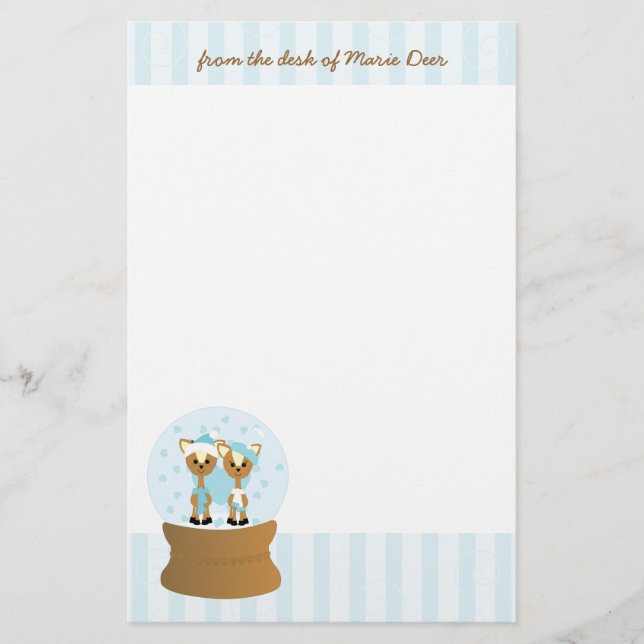 Papeterie Wayne et Marie Deer (Devant)