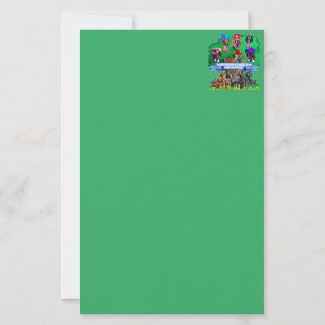 Papeterie Weenie Dog Family Tree Meilleur Dans Afficher La S (Devant)