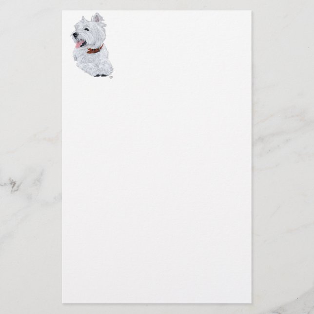 Papeterie West Highland White Terrier joyeux (Devant)