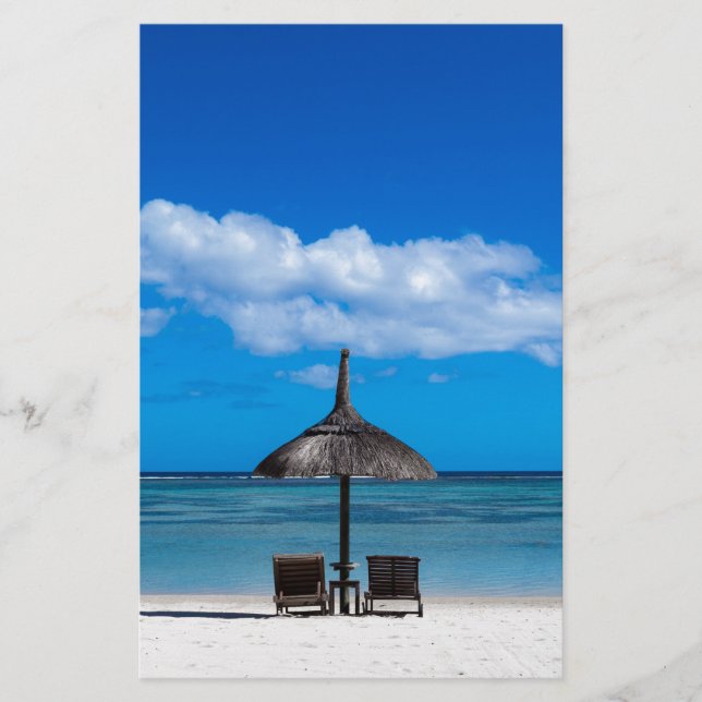 Papeterie White Sand beach of Malope Flac Mauritius overloo (Devant)
