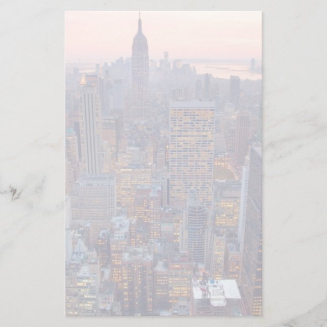 Papeterie Wide view of Manhattan at sunset (Devant)