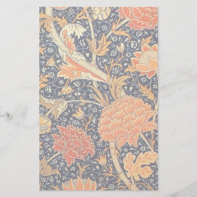 Papeterie William Morris Cray Floral Art Nouveau Motif (Devant)