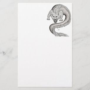 Papeterie Wolfdragon design noir et blanc