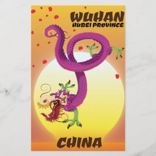 Papeterie Wuhan Hubei province dragon de Chine