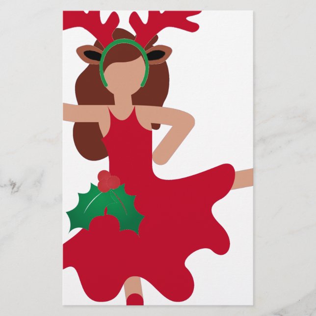 Papeterie xmas flamenco danseur émoji (Devant)