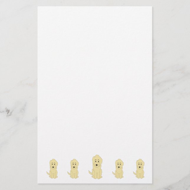 Papeterie Yellow Goldendoodle Dog Design (Devant)