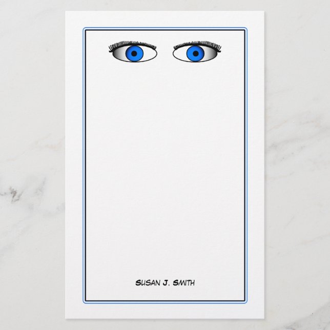 Papeterie Yeux bleus (Devant)