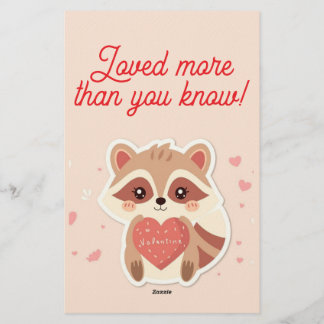 Papeterie You Stole My Heart Raccoon Valentine Card