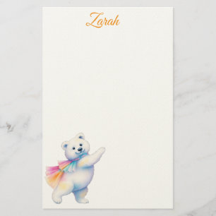 Papeterie Zarah l'ours polaire dansant   Personnalisé