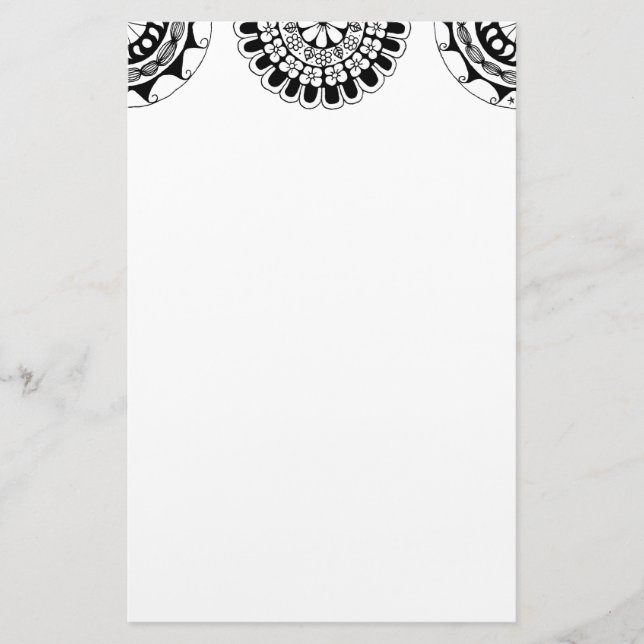 Papeterie zendoodle tête de mandala 3 (Devant)
