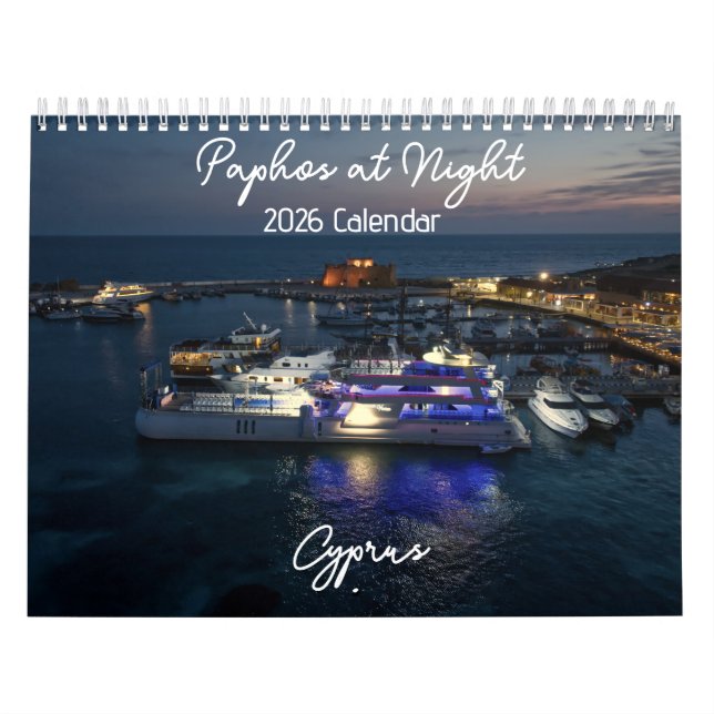Paphos at Night 2026 Calendrier par PaphosLife (Protection)