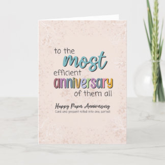 Papier 1er Anniversaire Carte - Jeu amusant sur le