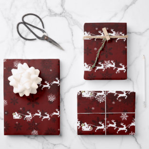 Papier à capuchon et à pinceau rouge Père Noël