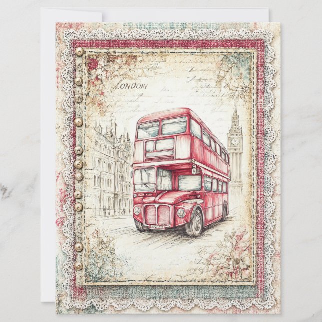 Papier à découpage Londres et Lace (Devant)