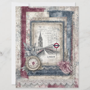 Papier à découpage Londres et Lace