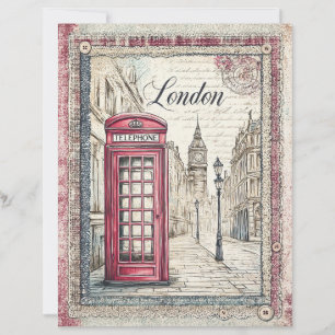 Papier à découpage Londres et Lace