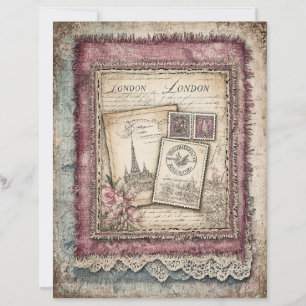 Papier à découpage Londres et Lace