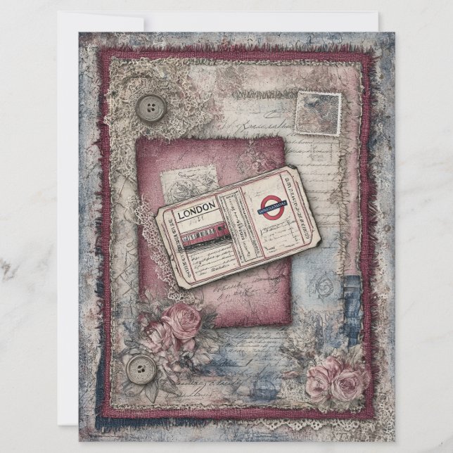 Papier à découpage Londres et Lace (Devant)