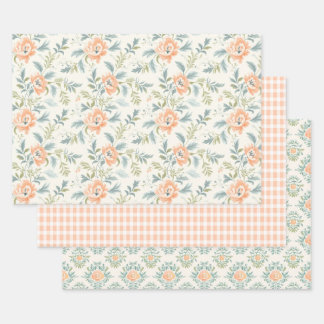 Papier à écrêtage Floral En vichy