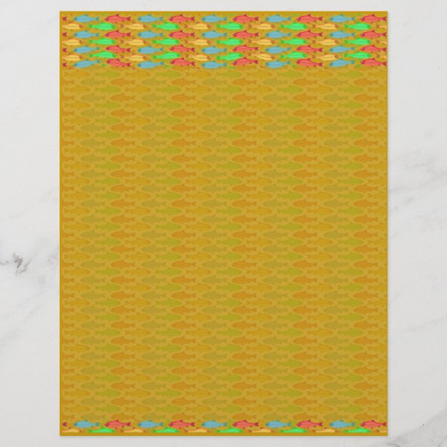 papier à en-tête à motif de poisson (Devant)