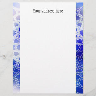Papier À En-tête Alhambra Motif bleu