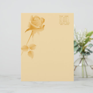 Papier À En-tête Annonces du mariage du Rose d'or romantique