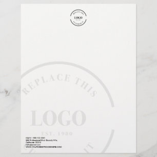 Papier à en-tête avec filigrane de logo d'entrepri