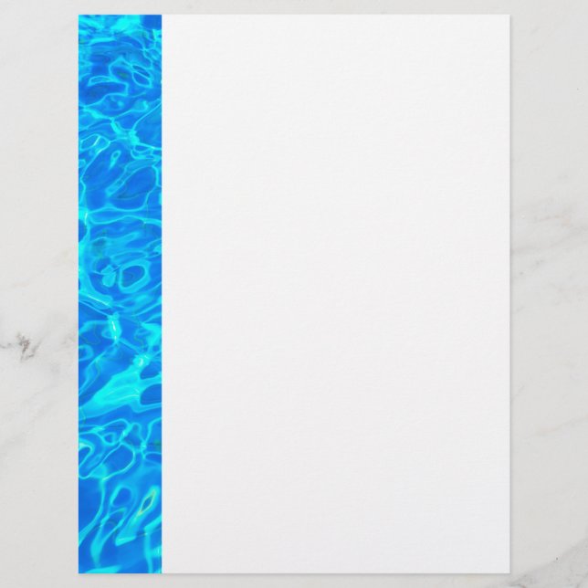 papier à en-tête avec fond d'eau bleue (Devant)