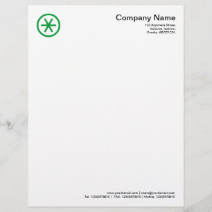 Papier À En-tête Avec Motif Astérisque cerclé - Vert herbe