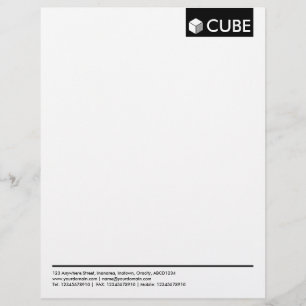 Papier À En-tête Avec Motif Balise supérieure - Noir