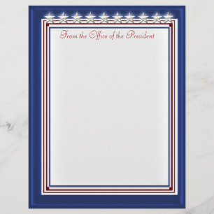 Papier À En-tête Avec Motif Bannière étoilée (papier personnalisé d'album)