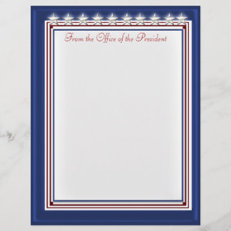 Papier À En-tête Avec Motif Bannière étoilée (papier personnalisé d'album)