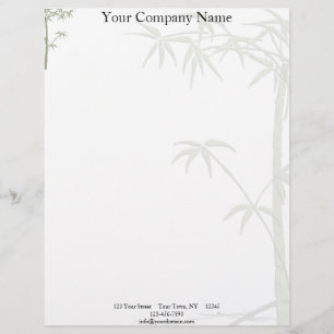 Papier À En-tête Avec Motif Belle bambou
