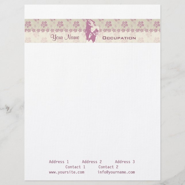 Papier À En-tête Avec Motif Berry Blossom - En-tête (Devant)