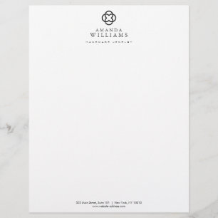Papier À En-tête Avec Motif Boutique de luxe du logo moderne