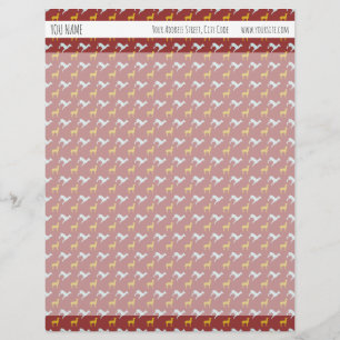 Papier À En-tête Avec Motif Chien Année2018 Chiens Motif en-tête personnalisé