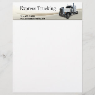 Papier À En-tête Avec Motif Compagnie de camionnage