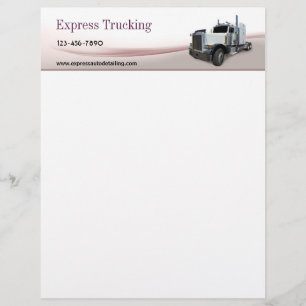 Papier À En-tête Avec Motif Compagnie de camionnage