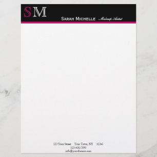 Papier À En-tête Avec Motif Couleurs de bruit dans l'en-tête de lettre vert et
