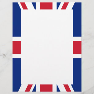 Papier À En-tête Avec Motif Drapeau du Royaume-Uni