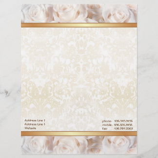 Papier À En-tête Avec Motif Élégance Champagne Rose Rose Rose