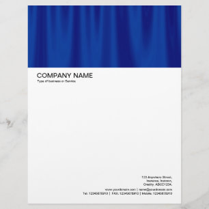 Papier À En-tête Avec Motif En-tête grande image - Rideau bleu