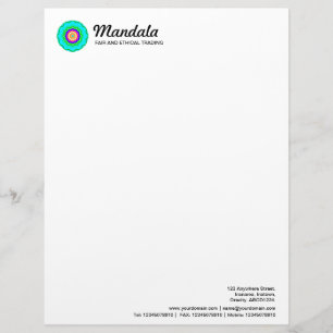 Papier À En-tête Avec Motif Kaleidoscopic Mandala 021
