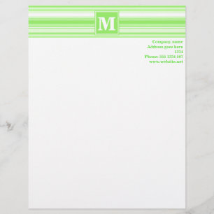 Papier À En-tête Avec Motif Landes vertes de chaux monogrammes