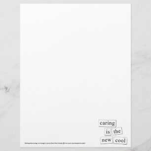 Papier À En-tête Avec Motif Le soin est le nouveau Cool