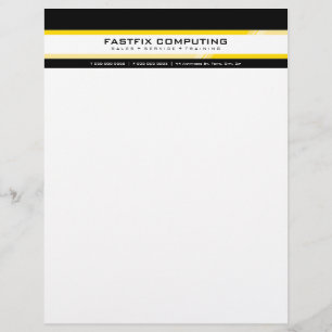 Papier À En-tête Avec Motif LETTRE D'AFFAIRES SIMPLE TÊTE :: high-tech zing 6