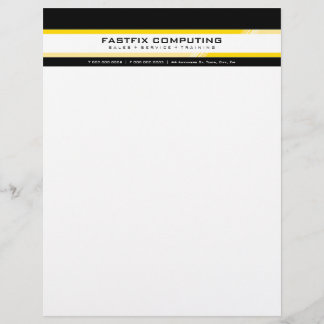 Papier À En-tête Avec Motif LETTRE D'AFFAIRES SIMPLE TÊTE :: high-tech zing 6