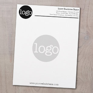 Papier À En-tête Avec Motif Logo Office de base avec filigrane